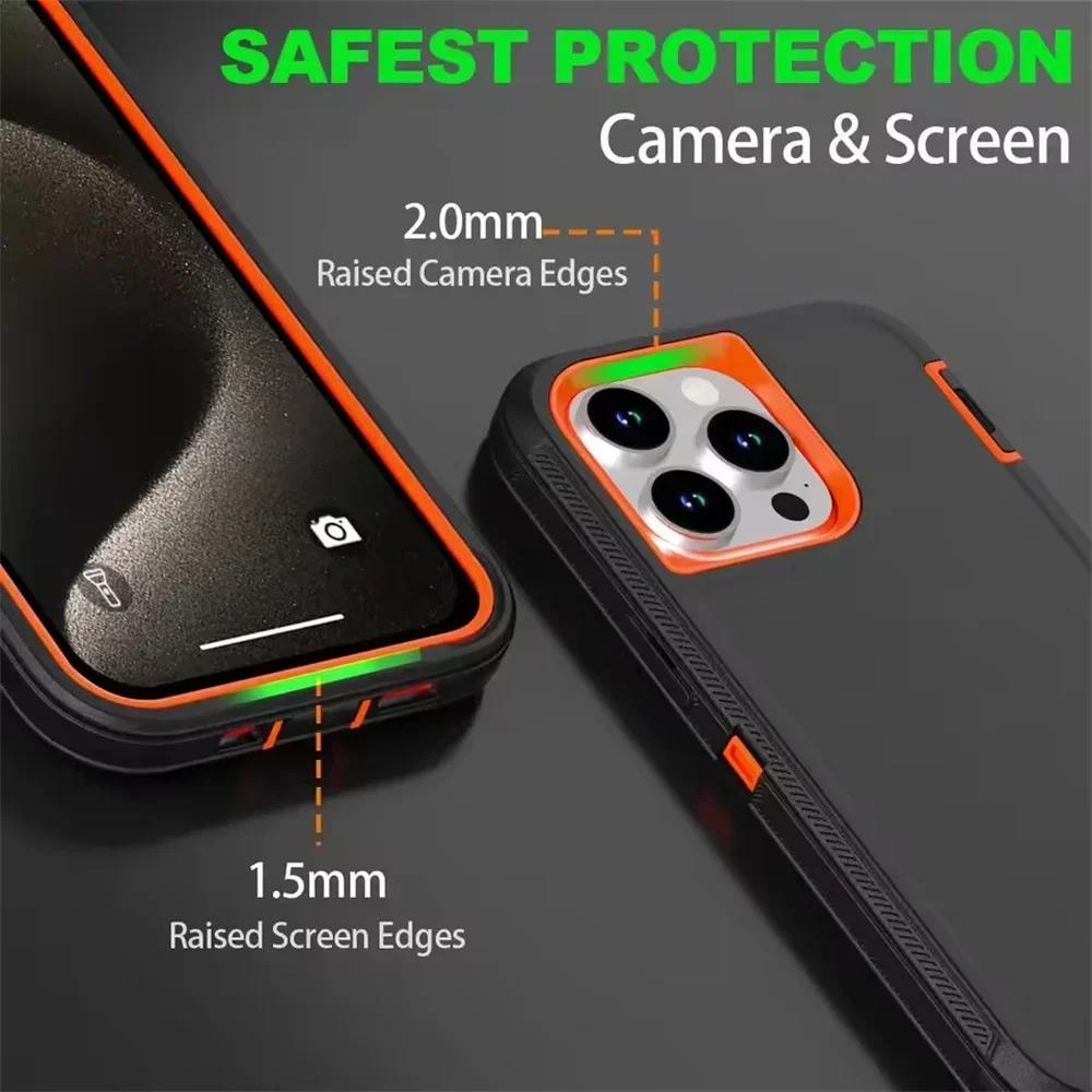 Premium 3in1 Heavy Duty Anti Drop Phone Case For IPhone 17 Pro Max 16 15 - Image 3