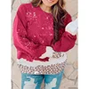Plus Size 1XL-5XL Women's Autumn New Casual Round Neck Printed Casual Long Sleeve Hoodie