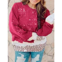 Plus Size 1XL-5XL Women's Autumn New Casual Round Neck Printed Casual Long Sleeve Hoodie