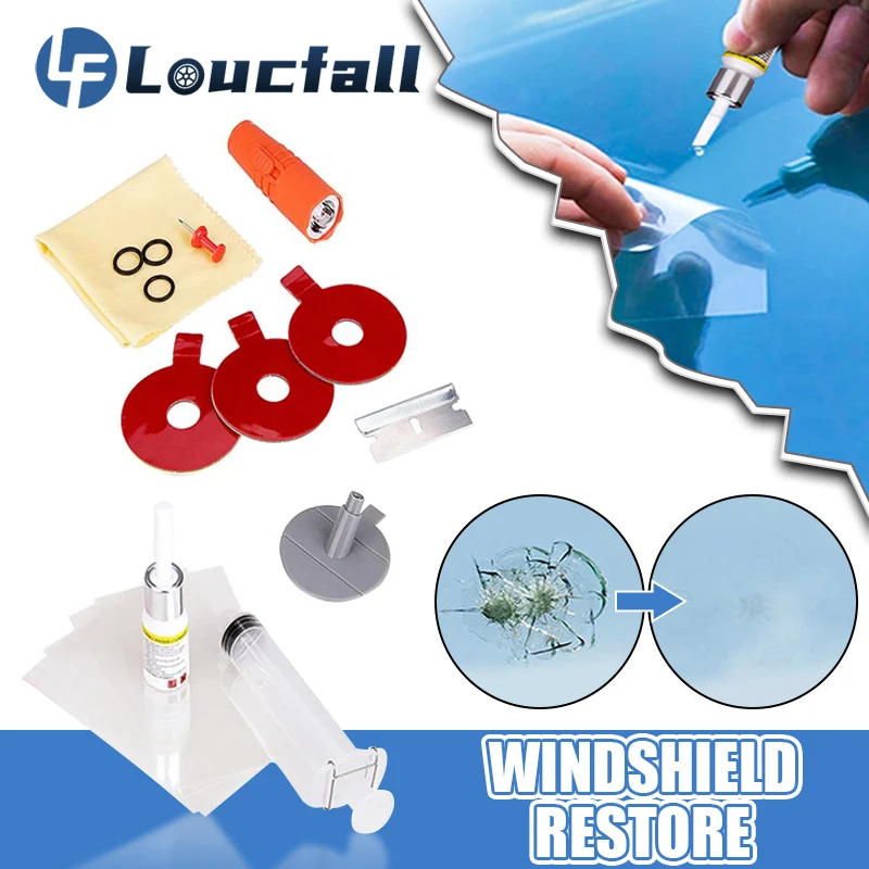 Car Windscreen Repair Kit Glass Windshield Restore Repairing Tools Set