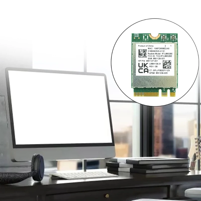 RTL8852BE Wifi6 무선 네트워크 카드 BT5.2 듀얼 밴드 1800M Wlan WiFi 커넥터 M2-NGFF 어댑터 2.4G + 1800Mbps Dropship