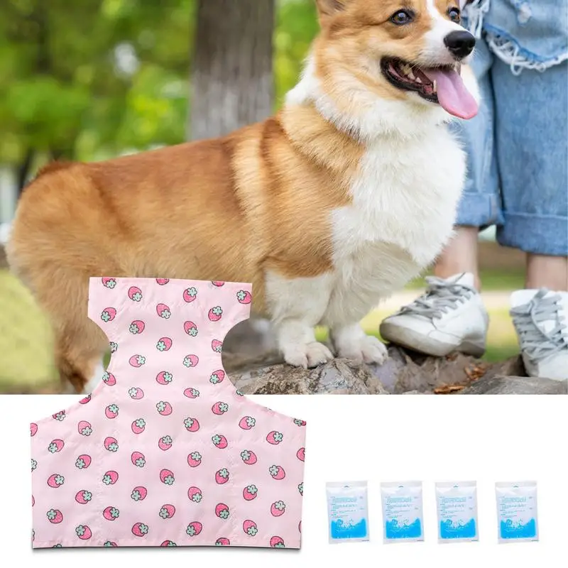 

Dog Cooler Vest Summer Vest Dogs Reflective Adjustable Summer Large Dogs Safe Hiking Picnic Fishing Training Accseerios