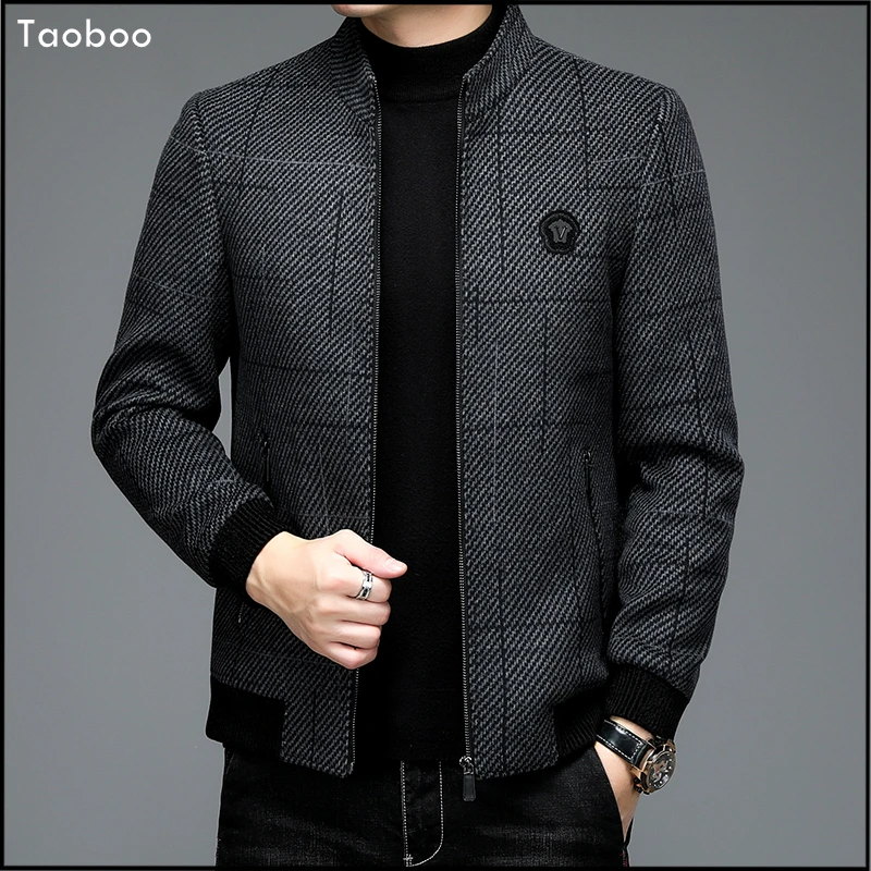 Taoboo New Casual Baseball Collar Men's Jacket 2022 Winter Striped