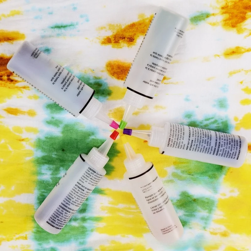 Tie Dye Kit for Fabric and Clothes with 5 Color Textile Paints