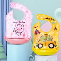 Baby Waterproof Bibs Silicone Feeding Baby Saliva Towel Newborn Cartoon Aprons Baby Bibs Adjustable Feeding Apron Saliva Bandana 1