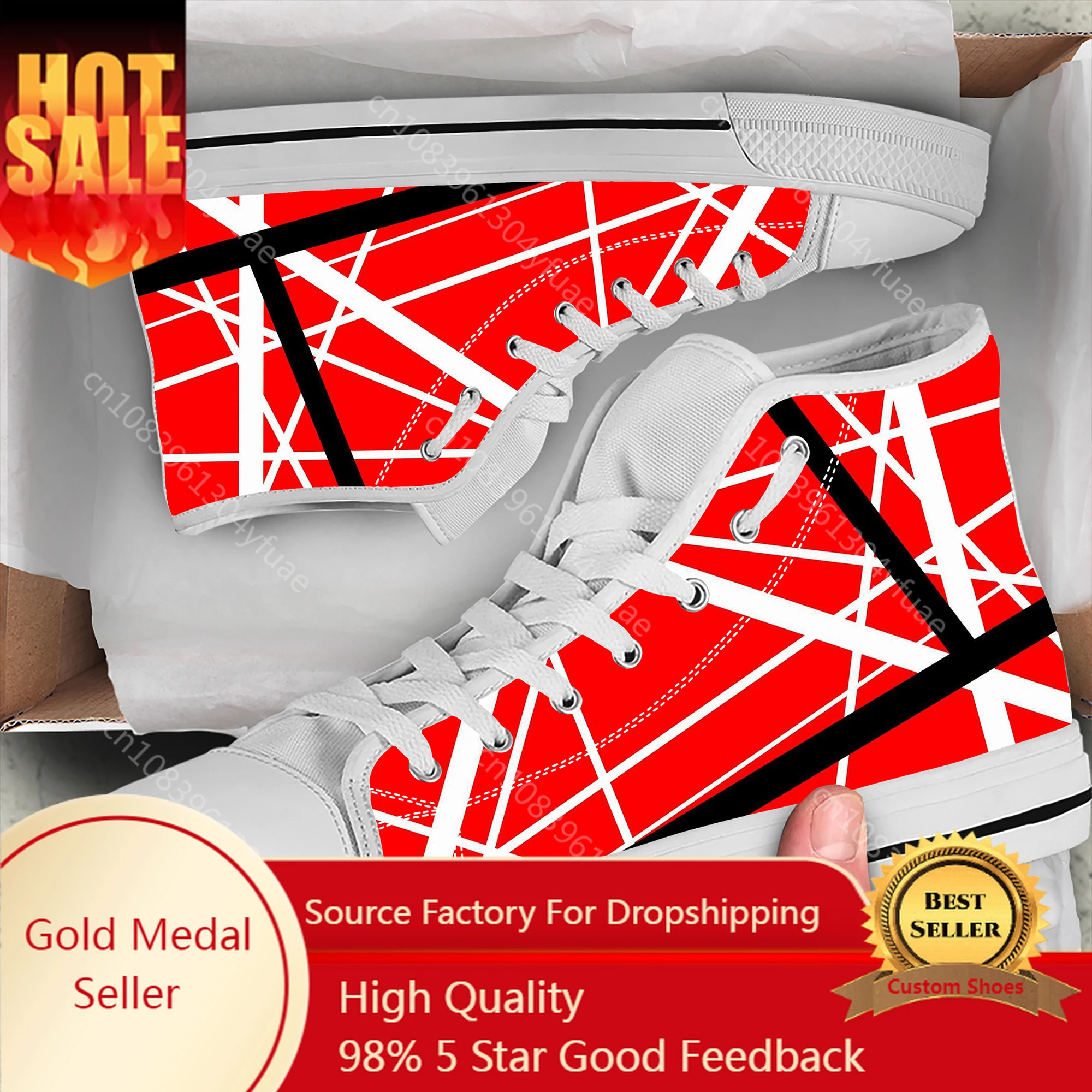 

Van EVH 5150 STRIPES Halen Harajuku Lightweight High Top Canvas Shoes Men Women Casual Breathable Sneakers Sneakers Casual Shoes