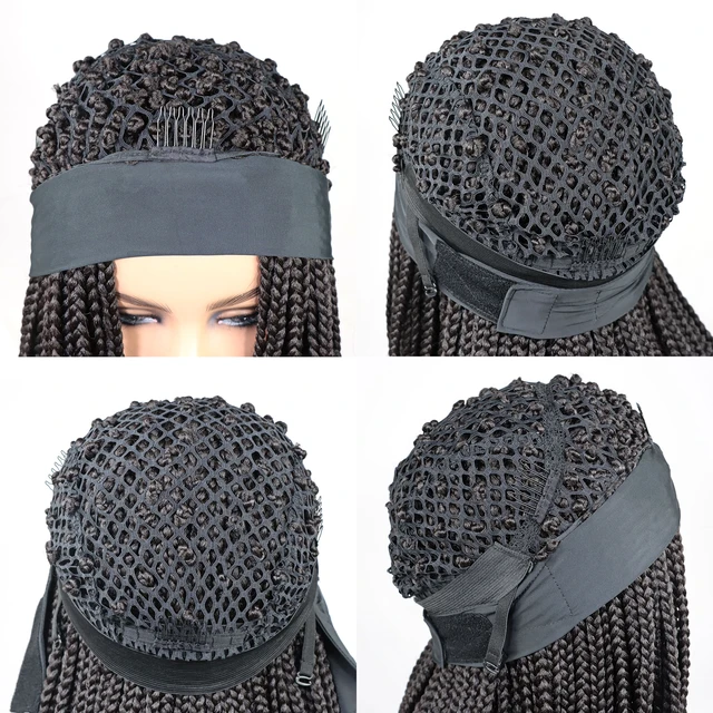 Synthetic Crochet Braid Hair Headband Wigs for Africa Black Women 20 30 Long Knotless 3s Box