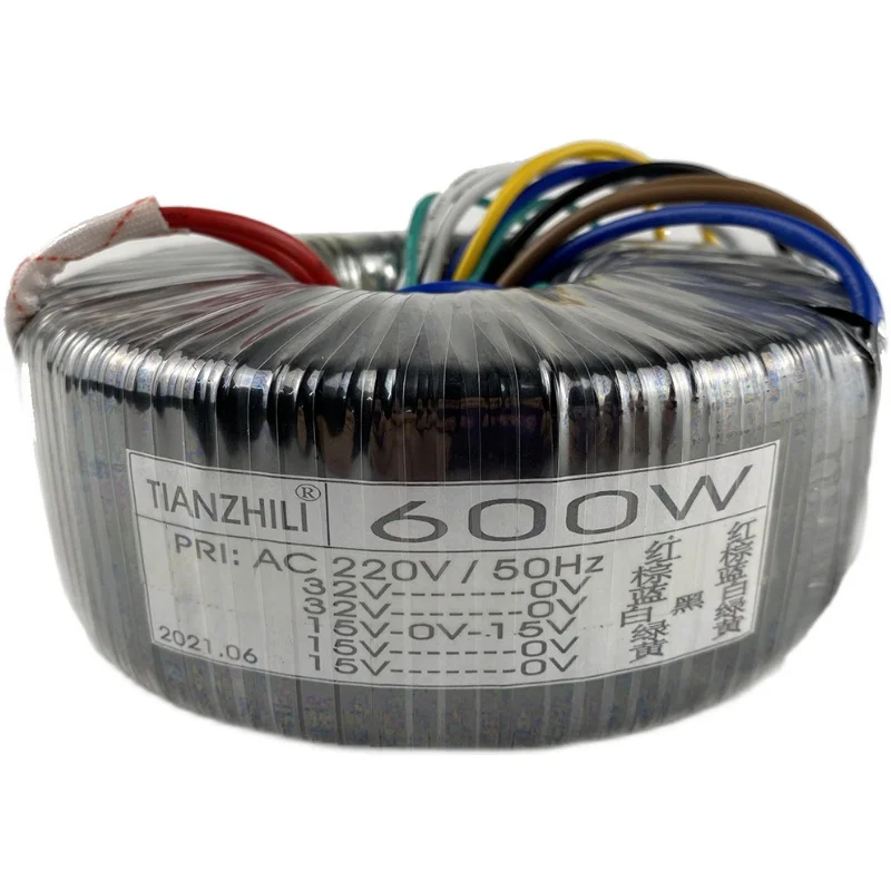 

600W toroidal transformer 220V to 32V15V amplifier audio pure copper power supply dry isolation cow custom