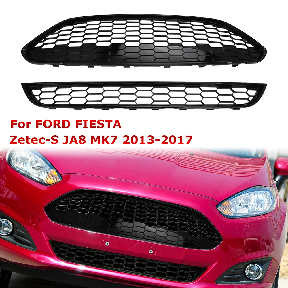 

Car Front Bumper Centre Grille for Ford Fiesta Zetec-S MK7 JA8 2013-2017 Front Racing Grills Sporty Grille Grill Cover 1778260