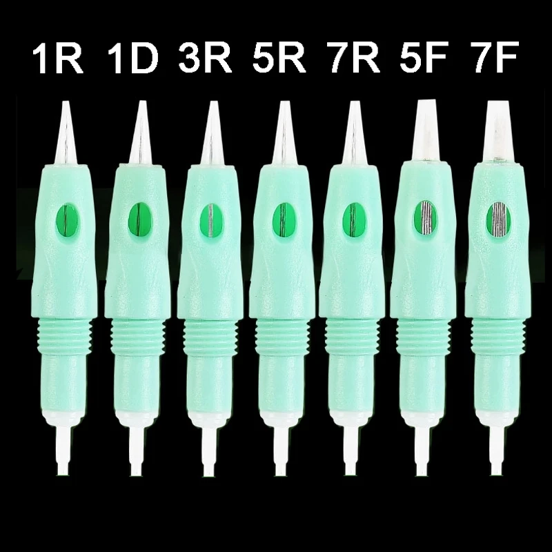 

50pcs Charmant Tattoo Needles Disposable 8mm Screw Tattoo Needles Cartridges For Permanent Microblading Lips Eyebrow Makeup