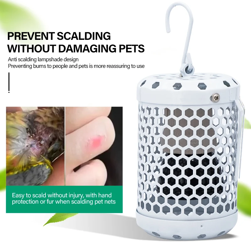 Pet Parrot Heater Preservation Cage Heating Lamp Anti-bite Anti-scalding Reptile Warm Lights Accessories Bird Supplies 220V