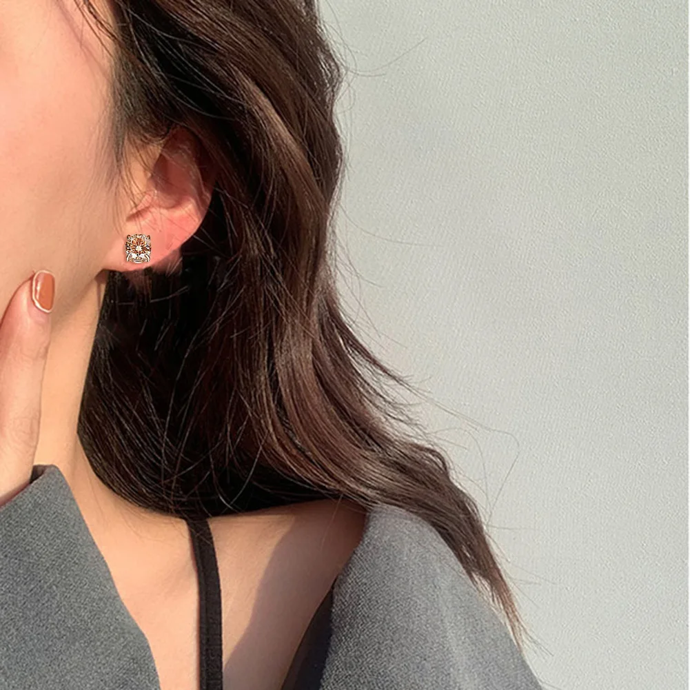 1PC Crystal Magnetic Ear Stud Clip Earrings for Men And Women stud earrings ear clip earrings clip earrings ear clip magnetic earrings