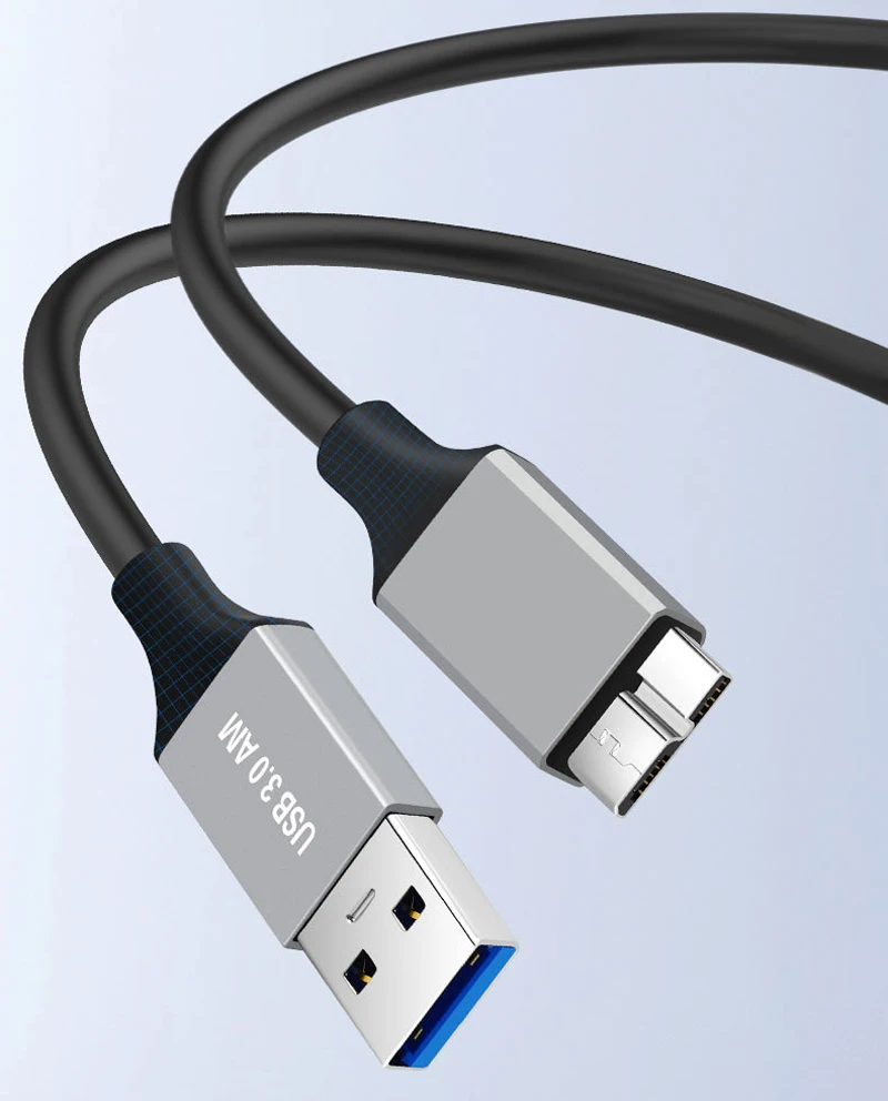 0.5m/1m/2m USB 3.0 타입 A - 마이크로 B 케이블 5Gbps 2A 고속 데이터 동기화 코드 케이블 어댑터 (외장 하드 드라이브 디스크 HDD 하드 케이블용)
