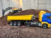1/14 Tamiya Dump Truck 3-axis Hydraulic Tipper Trailer for 1/14 Tamiya RC Truck Scania R620 Actros Volvo MAN LESU DIY Parts 1