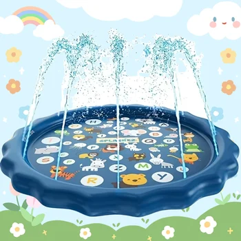 170 centimetri Splash Pad per I Bambini All'aperto Sprinkler Tappetino Da Gioco Giocattoli Gonfiabile Piscina Da Trampoli Extra Large Più Spessore Estate Giocattoli Divertenti 1