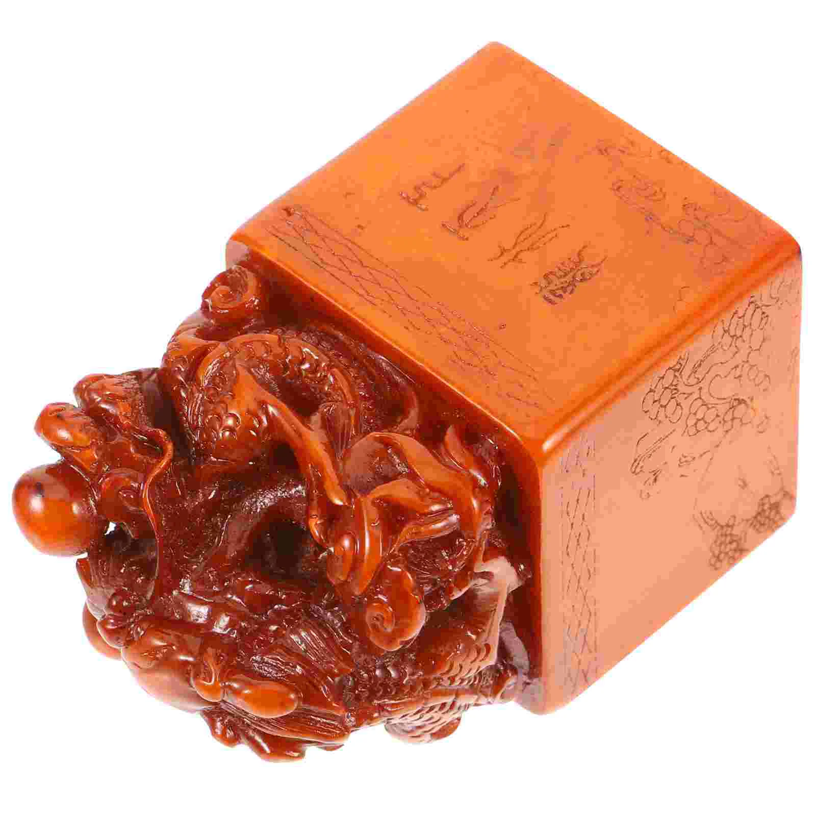 

Chinese Seal Stone Calligraphy Seal Stamp Chinese Ink Stone Chinese Seal Material for Calligraphy
