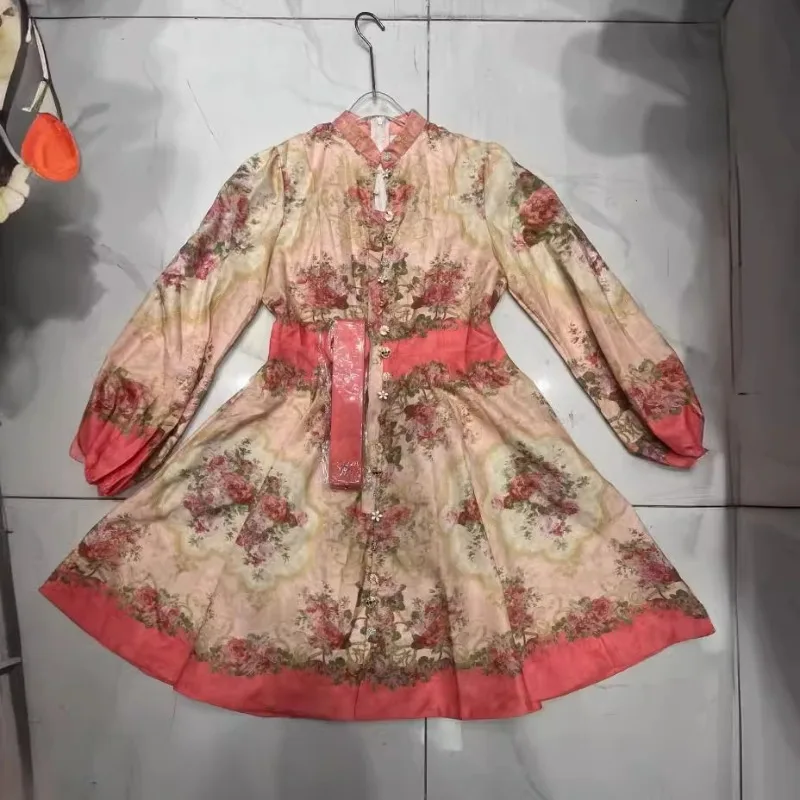 

Женское вечернее платье на пуговицах, элегантное платье в стиле ретро с принтом позиционирования, лето 2024