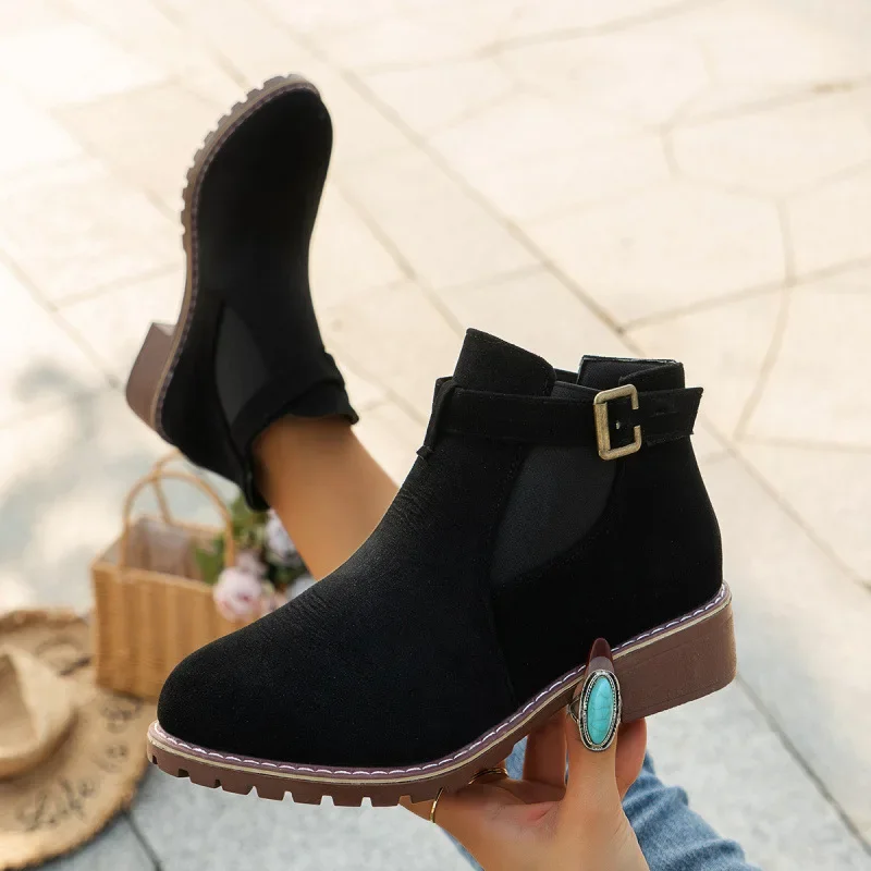 Women Boots Spring and Autumn Thick Sole Ankle Shoes Comfortable Snow Fashion Hot Boots for Women Female Platform Designer Boots