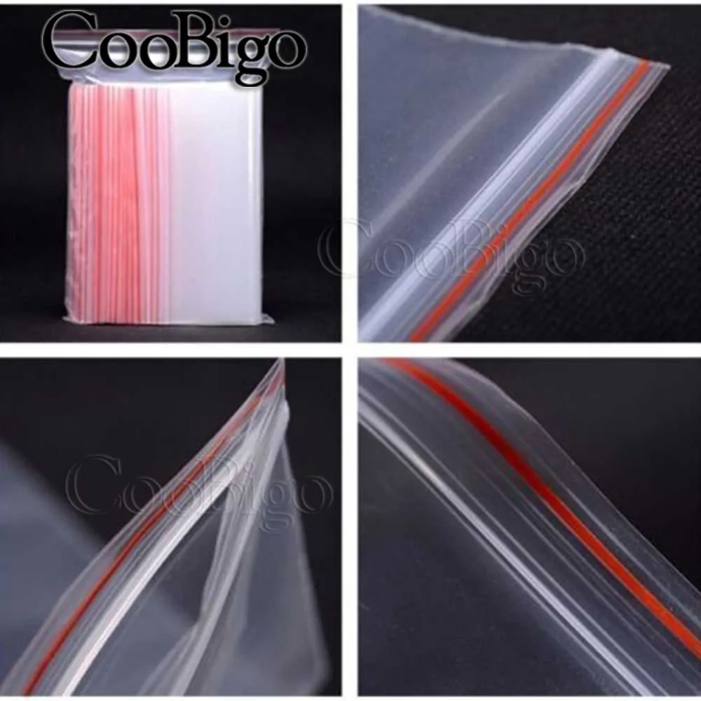 100pcs/pack Small Zip Lock Plastic Bags Reclosable Transparent Bag Vacuum  Storage Bag Clear Bags Thickness