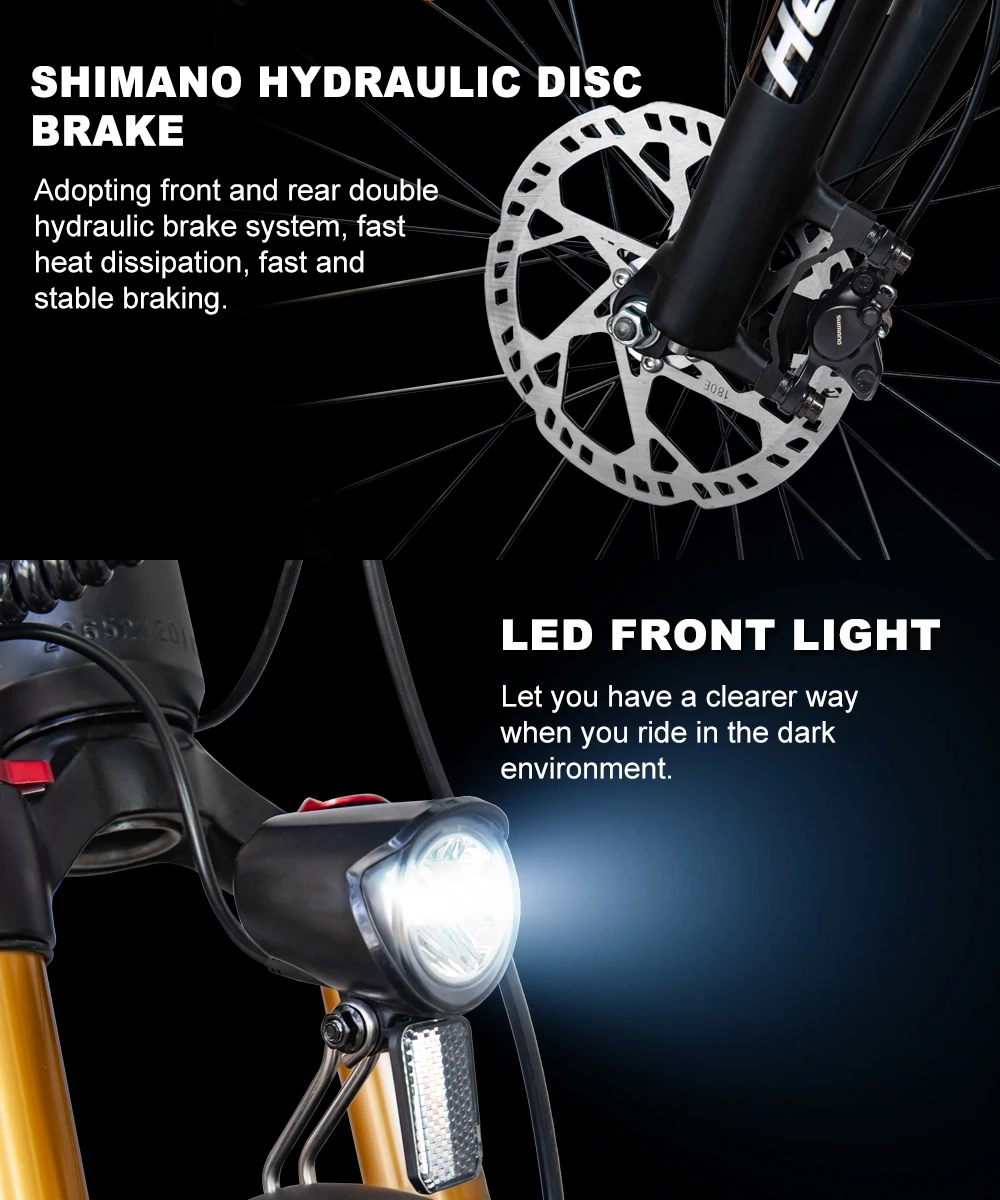 HedaTX TX19 E-Bikes für Erwachsene 29 Zoll Elektrofahrrad 45km/h E-Bikes Leistungsstarkes 48V 1000W 19,2Ah E-Bike Herren MTB Mountainbikes – Detail 8