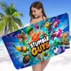 Game Cartoon Stumble-guys Bath Towel Microfiber Soft Water Absorbing Breathable For Girl Kids Decorative Cartoon Beach Towel 5