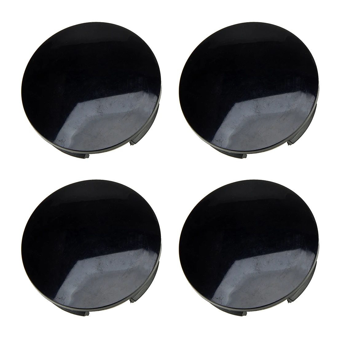 4pcs 57mm Universal Car Wheel Center Hub Cap Cover Black ABS 3