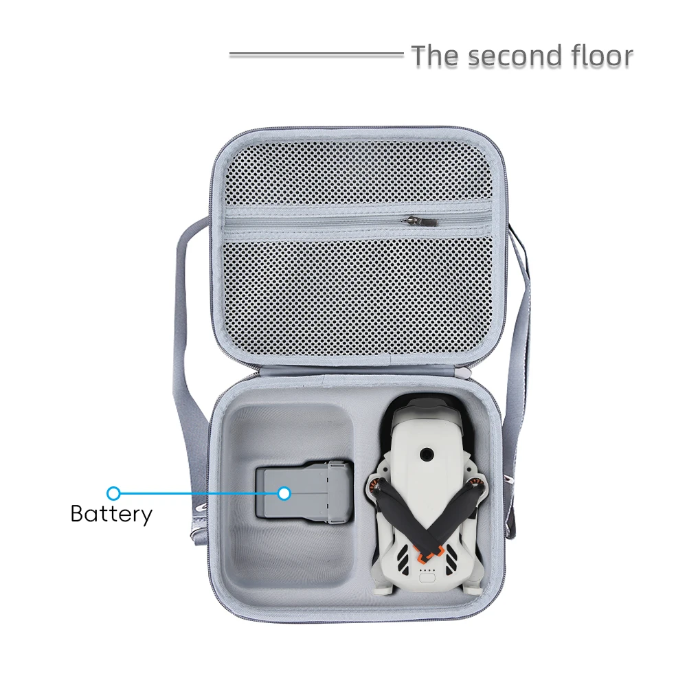 DJI Lito 1 드론 RC-N3 컨트롤러용 PU 휴대용 보관 가방 어깨끈이 있는 충격 방지 휴대용 여행용 케이스 보호 가방