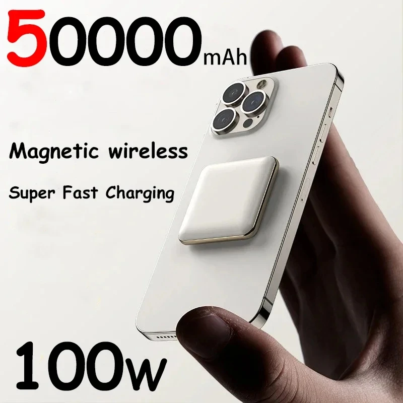 Nuovo Mini Power Bank Da 50000Mah Power Bank Wireless Magnetico A Ricarica Super Veloce Per Xiaomi Iphone15 14 Batteria Esterna Portatile