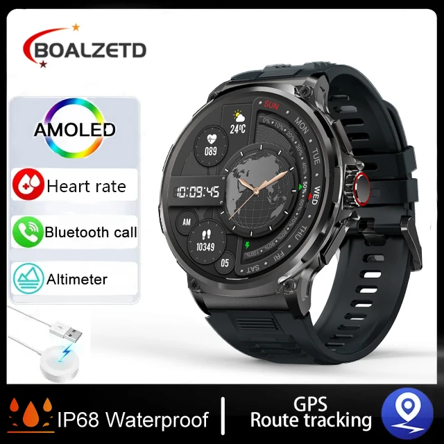 New 1.85-inch Ultra HD Smart Watch GPS Track Bluetooth Call 710 Mah Large Battery Sports Fitness smartwatch For Android & iPhone 9