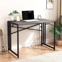 31 Inch Folding Small Computer Desk, Foldable Space-Saving Home Office Table, Simple Study Writing Gaming Workstation 1