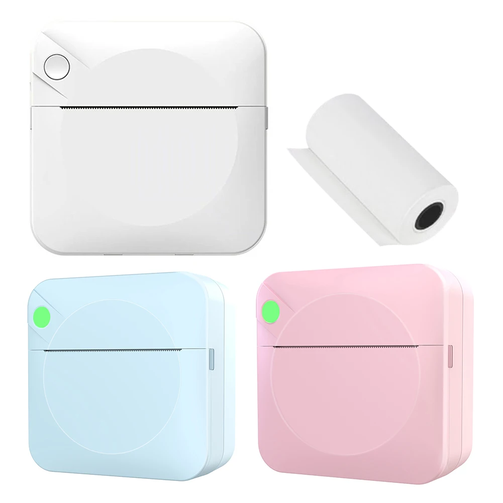 무선 무잉크 포켓 프린터, USB 케이블 포함, 열전사 인쇄 스티커, 1200mAh..