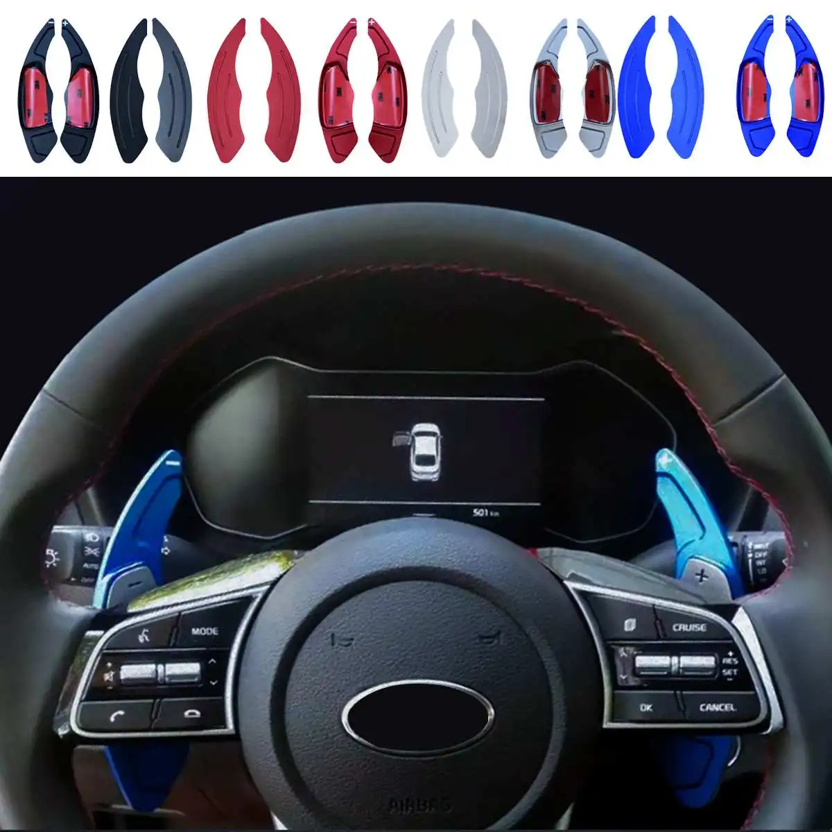 Estensione Del Cambio Della Paletta Del Cambio Del Volante In Lega Di Alluminio Di Qualità 2 Pezzi Per Kia K3 Ceed Cd Xceed Procedere Gt