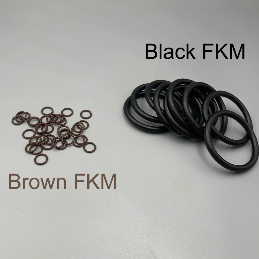 

41mm 42mm 45mm 48mm 50mm Outside Diameter OD 1.5mm Thickness Black Brown FKM FR FPM Fluororubber Oil Seal Washer O Ring Gasket