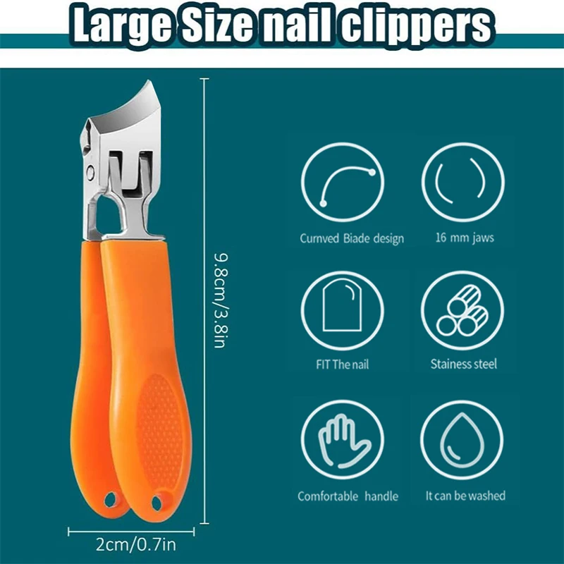 Professional Slanted Nail Clippers Wide Jaw Opening Anti-Splash Nail Clipper Stainless Steel Toenail Pliers Manicure Tools toe nail clipper,nail clipper,nail clippers