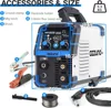 135 Amp MIG Welder, 3 in 1 Multiprocess Welder 110V Flux Core Welder Flux MIG/Lift TIG/Stick Welding Machine Synergic Control 6