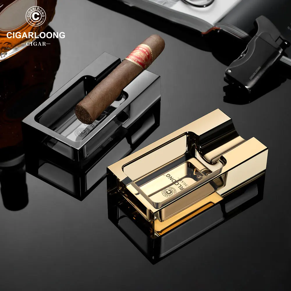 CIGARLOONG Cigar Ashtray Glass Cigar Dedicated Creative Office Home Living Room Decoration Smoking Accessories CG-24DET1