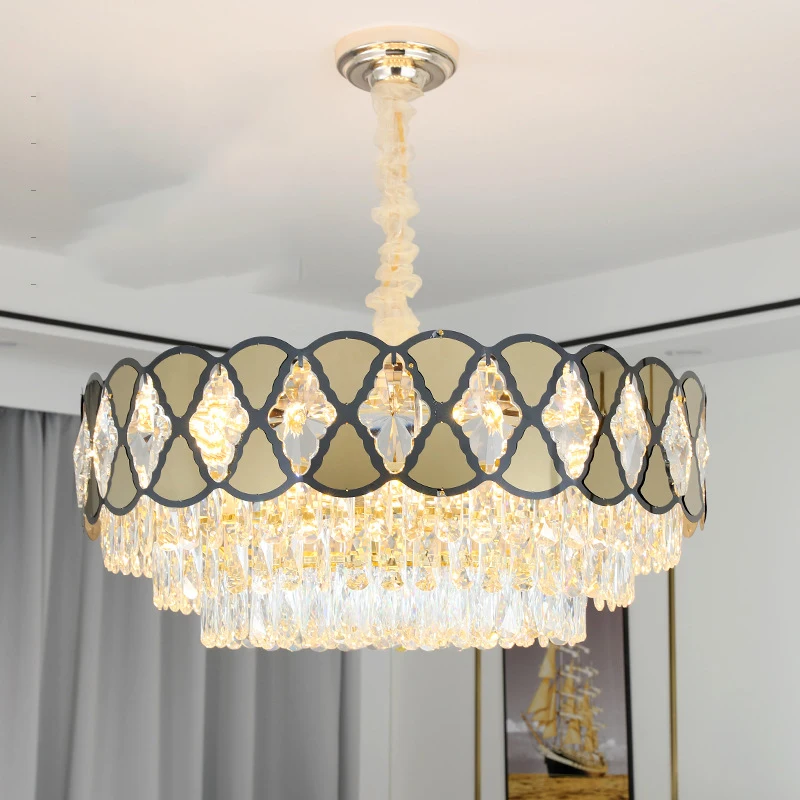 

E14 Post Modern Luxury Crystal Ceiling Chandelier Art Hanging Light For Living Room Bedroom Dinning Room Lustre Atmospher Lamp