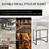 25" Counter Height Bar Stools Set of 2, Modern Bar Stool with Back, Barrel Bar Chairs with Metal Frames, Upholstered Barstools 6