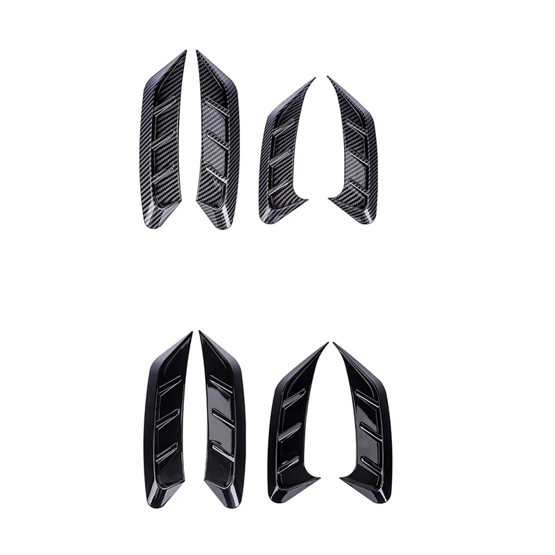 

Car Headlight Eyebrow Cover Trim Sticker Decoration For - A4 B9 2020-2021 RS4 Accessories 4PCS, ABS
