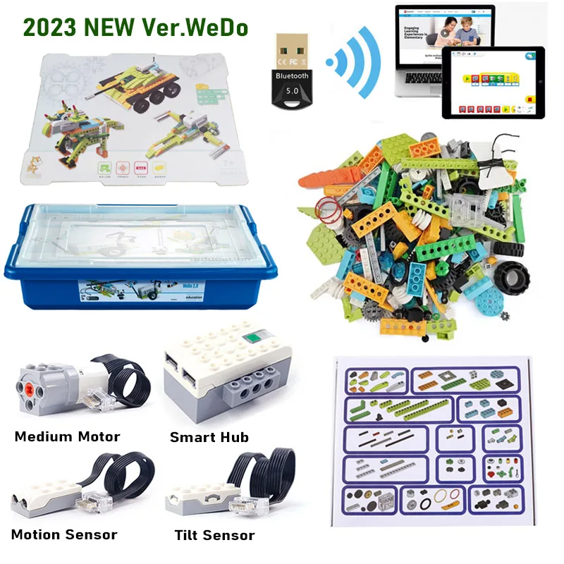 Nuove Parti Tecniche Wedo Core Set Steam Education Robotics Construction Compatibile Con 45300 Wedo 3.0 Building Blocks Giocattoli Fai Da Te
