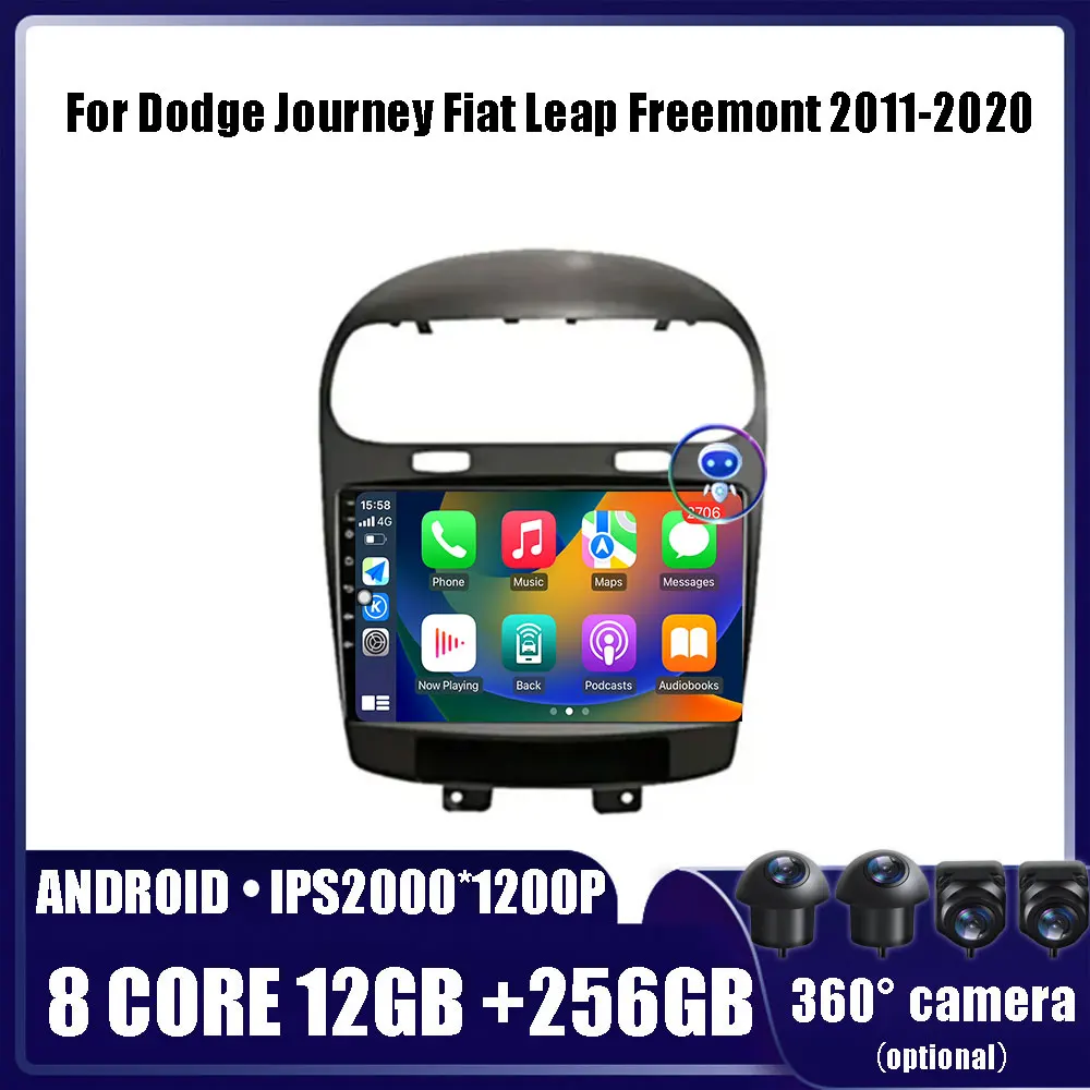 Android для Dodge Journey Fiat Leap Freemont 2011-202 Радио стерео мультимедийная навигация видеоплеер GPS беспроводной Carplay DSP