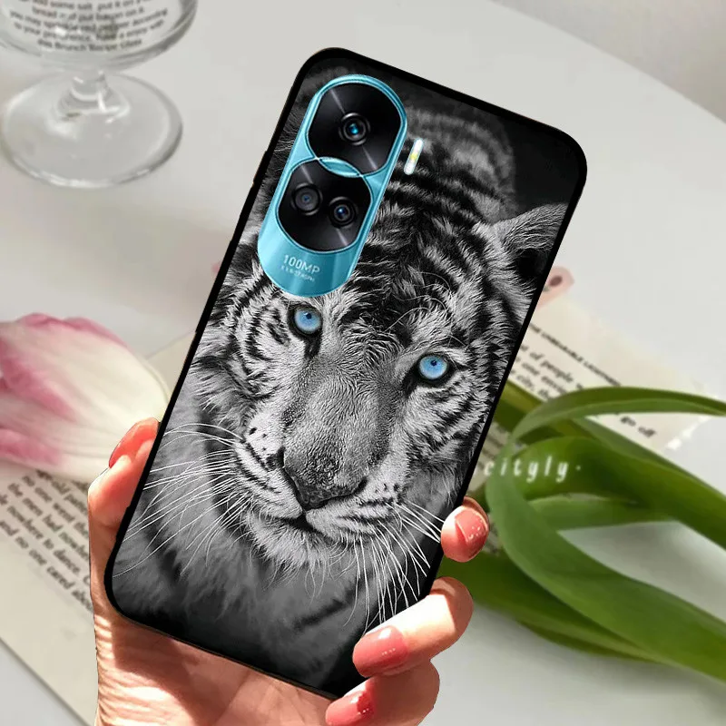 Sleek Black Silicone Soft Painted Protective Case