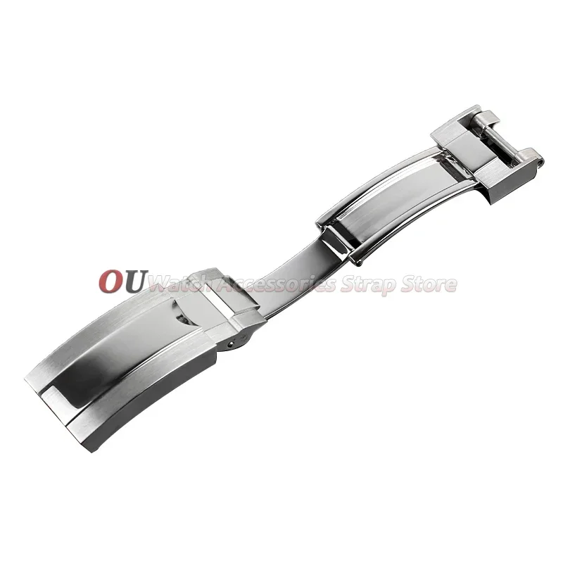 Stainless Steel Deployment Clasp with Double Safety Fold