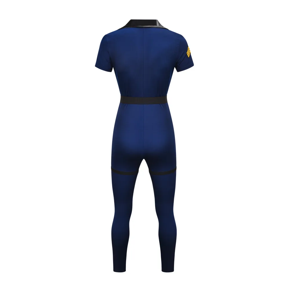 Costume de Police Sexy pour Femme, Uniforme de Cosplay de Policière, Robe de Soirée de Barrage d'Halloween