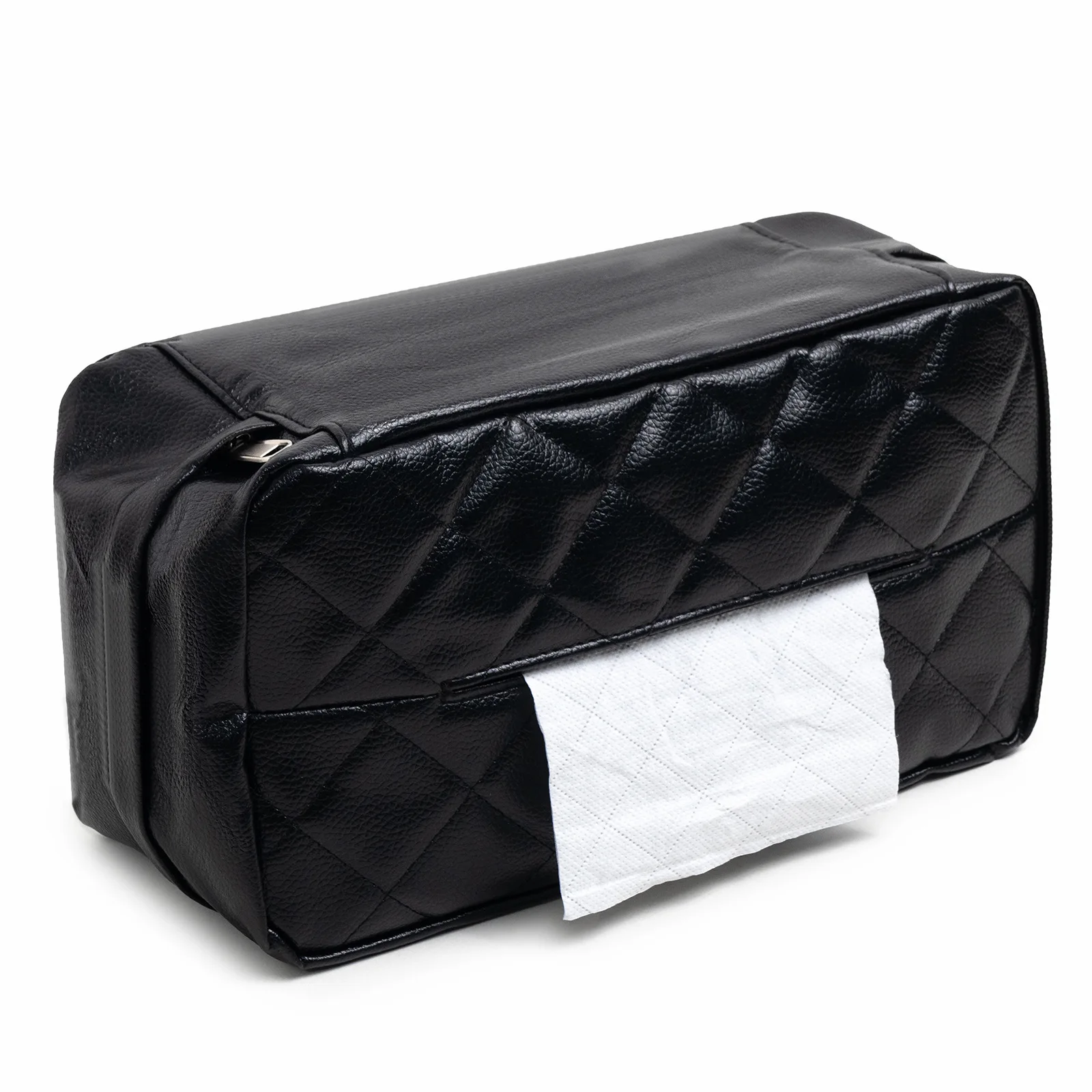 SEMALAYA New car leather tissue bag General sunvisor armrest chair back hanging leather car tissue box