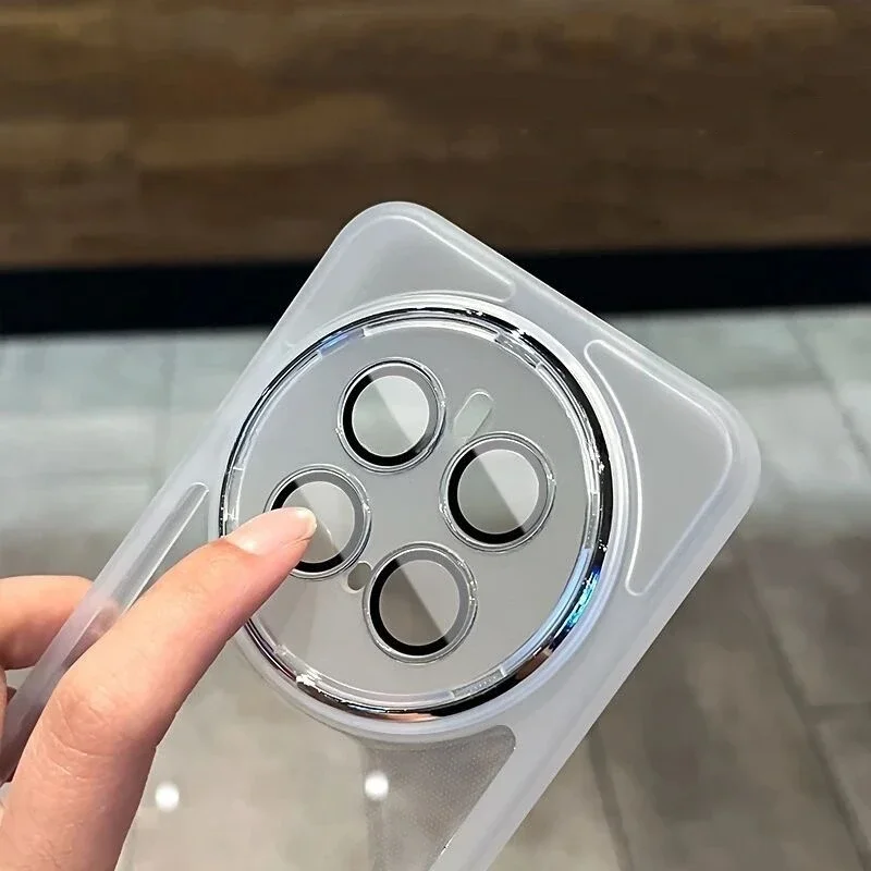 Transparent Silicone Case with Camera Lens Film