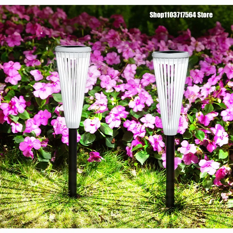 Solar light lawn light Outdoor garden landscape villa with floor Ding garden light Waterproof garden campsite with lamp
