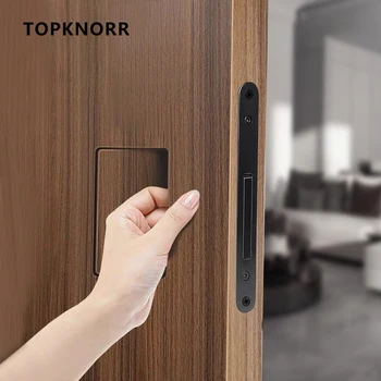 Invisible Room Door Lock, Hidden Outward-opening Wooden Door Handle, Magnetic Door Handle, Indoor Silent Secret Door Lock