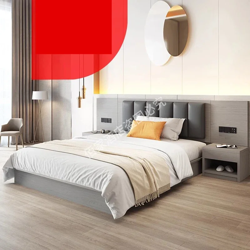 Standard Room Design Bed Apartment Modern Suit Bedroom Bed Frame Simplicity Speciality Letto Matrimoniale Hotel Bed Furniture set simplicity bed apartment bedroom mobile modern bed frame design nordic double letto matrimoniale hotel bed furniture