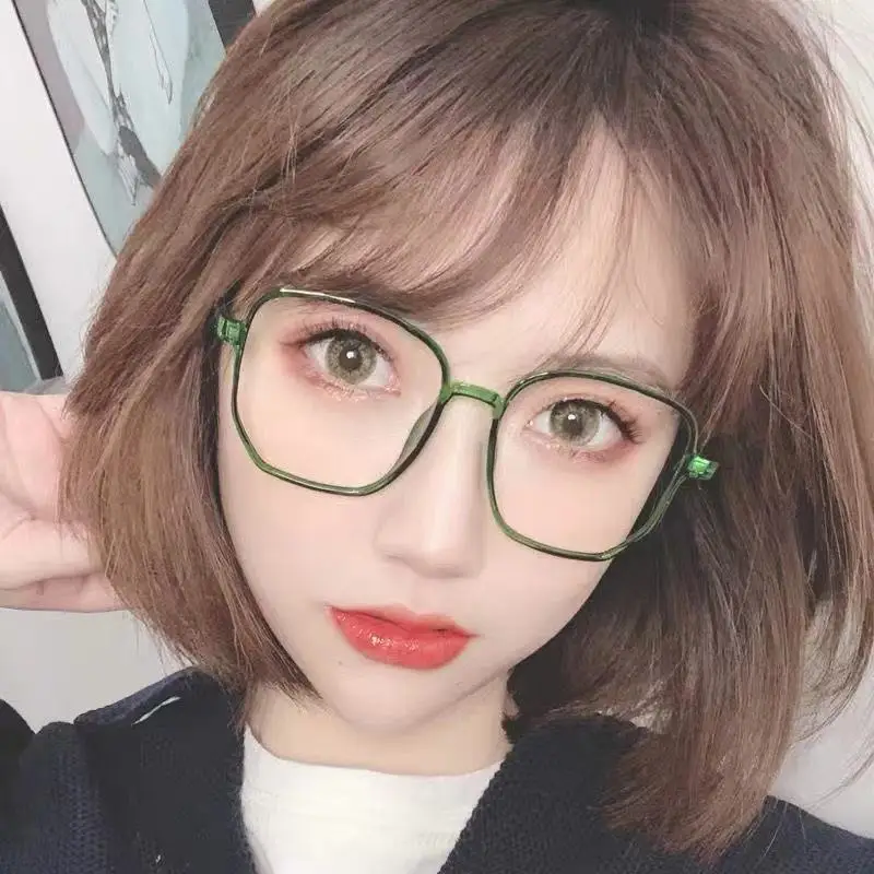 Anti Blue Light Blocking Computer Myopia Glasses Women Men Big Clear Frame Nearsighted Eyeglasses Diopters With 0-1.0-5.5 oculos 4